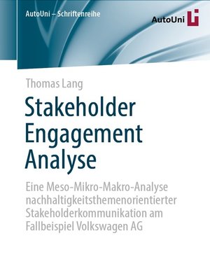 cover image of Stakeholder Engagement Analyse